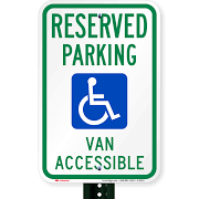 Reserved Parking Van Accessible